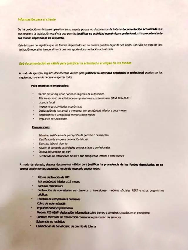 西班牙Bankia銀行或凍結企業賬戶，在西華企應做好相關措施